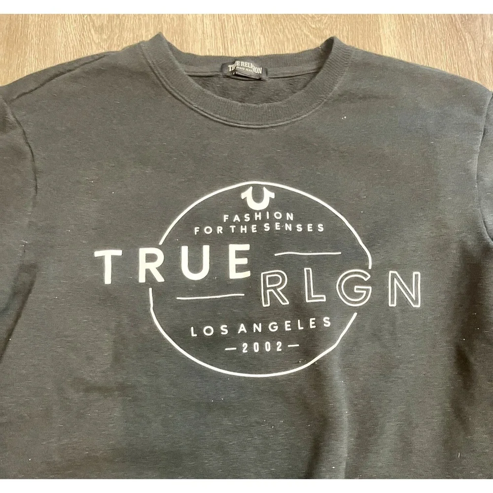 True Religion Crew Neck Sweatshirt Mens Large Fashion For‎ The Senses